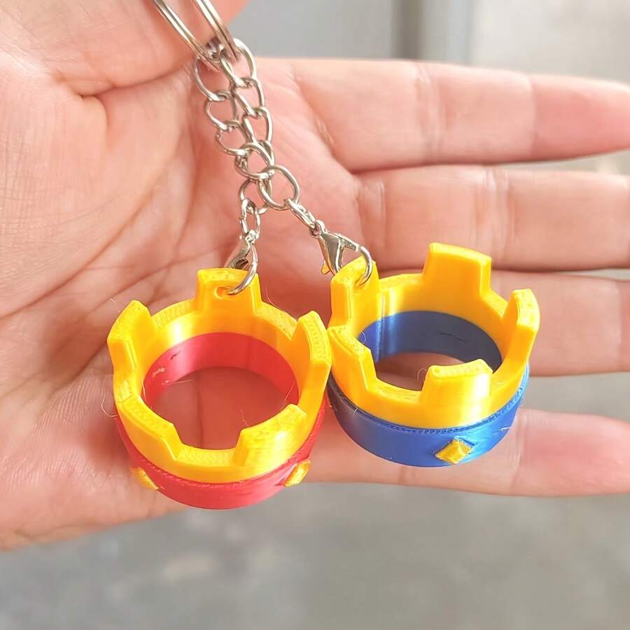 Llavero con mini corona impresa en 3D, colgante decorativo de corona, accesorio creativo de bolso - 1PC - Ver 1
