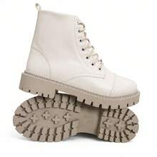 Women's Ankle Boot With Tractor Sole, Low Shaft, Comfortable, Casual, Modern, Blogger Style. - 香檳色 - 查看 6