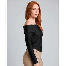 Playera Mujer Moda Top Negro Stfashion 56005604 - Negro - Ver 3