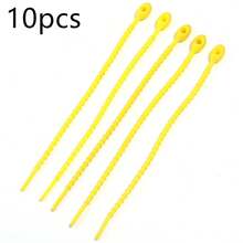 10pcs/Pack 21cm Adjustable Dopamine Color TPE Tadpole Shaped Tie Wraps, Data Cable Organizer, DIY Accessories For Bags, Clothes, Keychains - Cable Ties - View 13