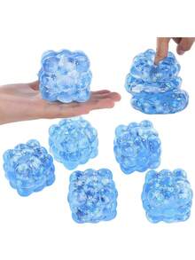 Snowflake Cube Slow Rebound Squeeze Toy, Supports Random Squeezing To Relieve Stress, Portable For Office, Home And School, Cute Decoration, Suitable For Party, Birthday And Holiday Gifts - Multicolor - View 2