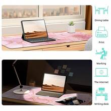 1pc Oversized Gaming Mouse Pad - Pink "Girly Style" Gradient Marble Pattern - Laptop & Desk Mat - Durable Non-Slip Rubber Bottom - High Definition Printing - Precision Stitched Edges - Multiple Sizes Available - Mouse Pad - View 7