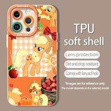 Tema de cosecha de manzanas Orange Applejackfunda de teléfono Fundas compatibles con ,Apple,VIVO,OPPO,,, y Honor.Fabricadas en silicona TPU,ofrecen protección contra golpes y caídas.regalos para mamá - Blanco - Ver 5