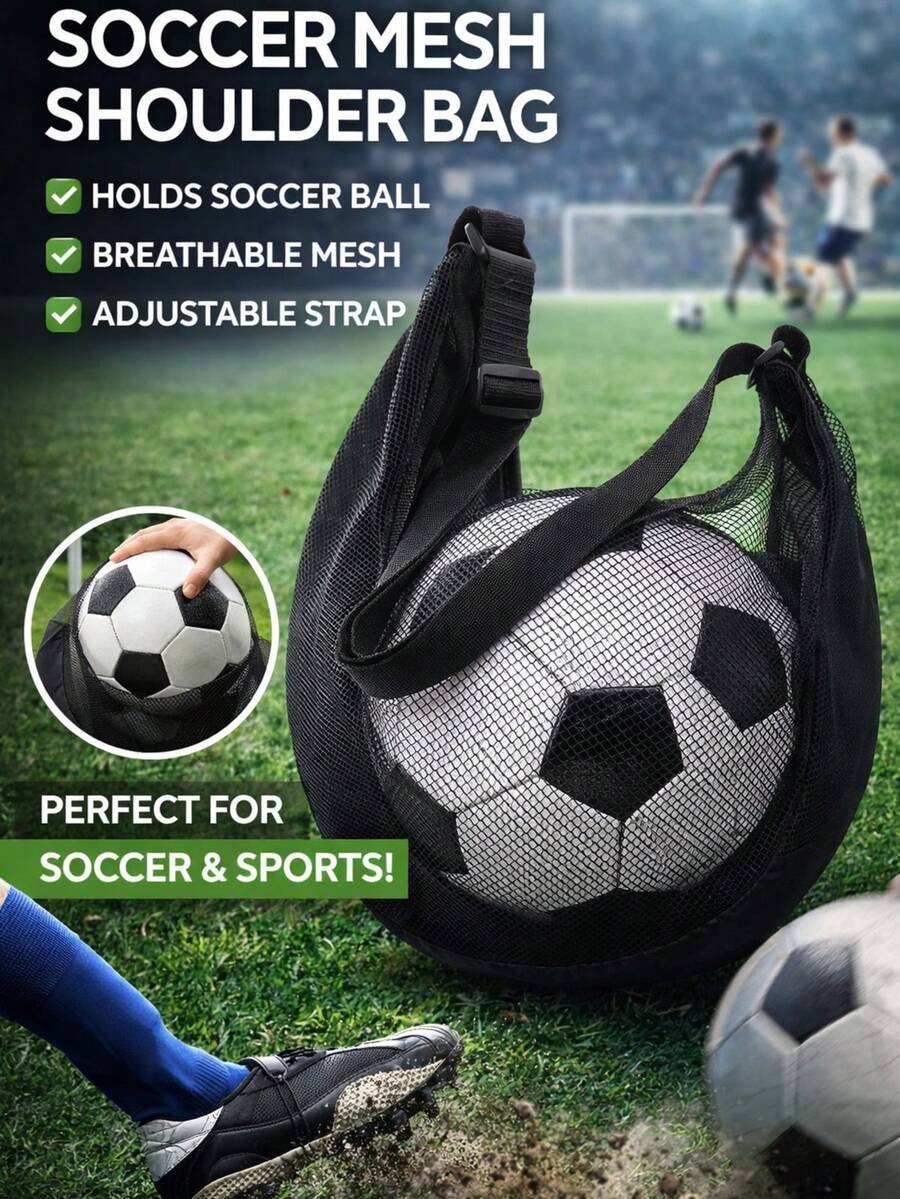 Bolsa de almacenamiento portátil diagonal para el hombro, bolsa para voleibol/fútbol/baloncesto, mochila con cremallera para entrenamiento y acondicionamiento físico - Multicolor - Ver 1