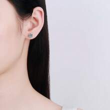 Women Stud Earrings - 5mm鋯石 - 查看 4