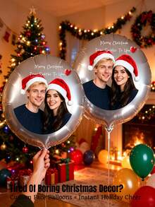 Custom Photo & Text Wedding Balloon, Personalized Round Photo Balloon With Custom Bride & Groom Photo, Perfect For Wedding, Bridal Shower, Engagement Party, Bachelorette, Birthday, Anniversary, Graduation Party, Personalized Wedding Gift - Multicolor - View 10