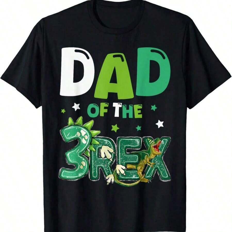 Camiseta para Papá de los Gemelos Cumpleañeros: Lindos Gemelos Celebrando al Papá - Negro 2 - Ver 1