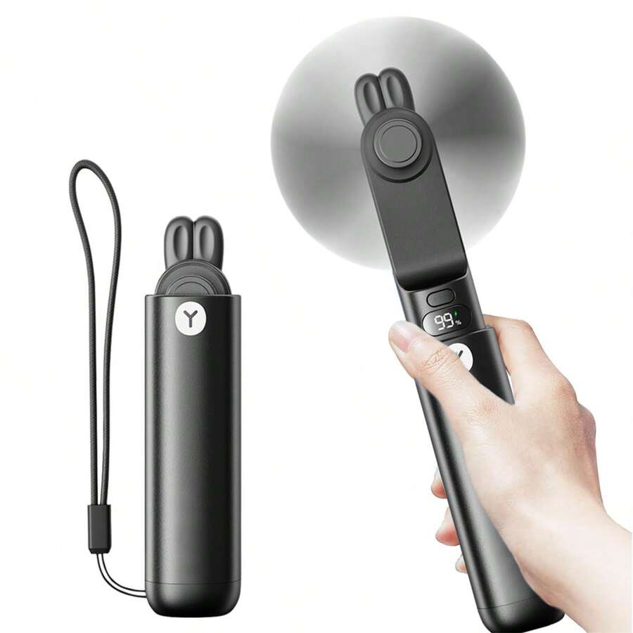 Portable Foldable Handheld Electric Fan, Adjustable High Capacity Battery Powered Mini Fan, Rechargeable 2000mAh, Essential Travel Accessory - 彩色 - 查看 1