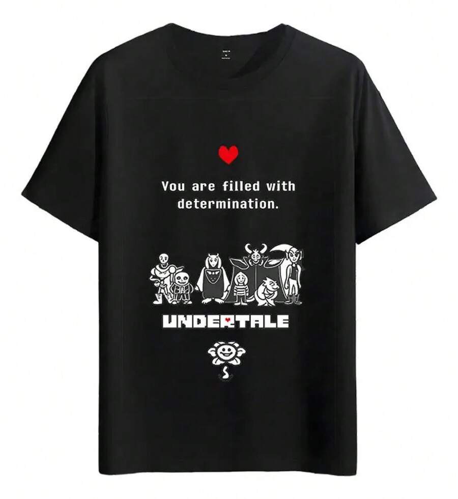 Muscle Freaks Undertale Style Character T-Shirt - Black - View 1