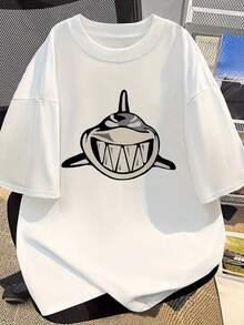 Men's Shirt% Short Sleeve, Loose And Comfortable - White - View 12