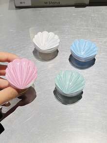 1 cái giá đỡ điện thoại từ tính hình vỏ sò INS, giá đỡ điện thoại bằng nhựa acrylic, giá đỡ điện thoại đệm khí gấp gọn di động dùng cho bàn làm việc - Nhiều màu - Xem 3