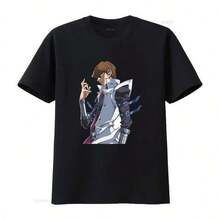 Seto Kaiba Dragon Hero Yugi YGO TCG Nueva Camiseta Orgánica para Hombre, Estilo Vintage, Lavada, Ropa de Diseñador, Cómoda.jpg - Negro - Ver 1