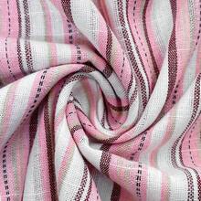 guangzhougaolangshangmao  Vestido casual de mujer de longitud media con cintura ceñida y rayas, para verano - Rosa Pálido - Ver 8