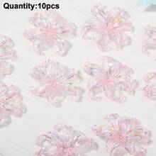 10/20/40pcs 40mm Acrylic Transparent Iridescent AB Iris Flower Handmade DIY Vintage Jewelry Accessories Loose Beads - Iris - View 17