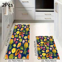 1pc Colorful Fruit Pattern Printed Rug, Long Doormat Series, Suitable For Living Room, Laundry Room, Bathroom, Kitchen, Bedroom - Multicolor - View 14