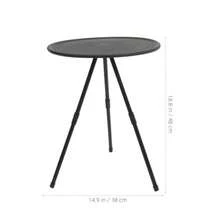 INOOMP Mesa Plegable Portátil Redonda para Camping y Picnic Pequeña Tamaño Ajustable Estructura Estable y Ligera para Exterior Barbacoas y Actividades Al Aire Libre - como en la imagen - Ver 4