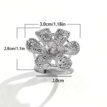 Multifunctional Floral Scarf Buckle, High-End Fashion Versatile Square Scarf Fastener, Women's Light Luxury Scarf Buckle New - 銀色 - 查看 2