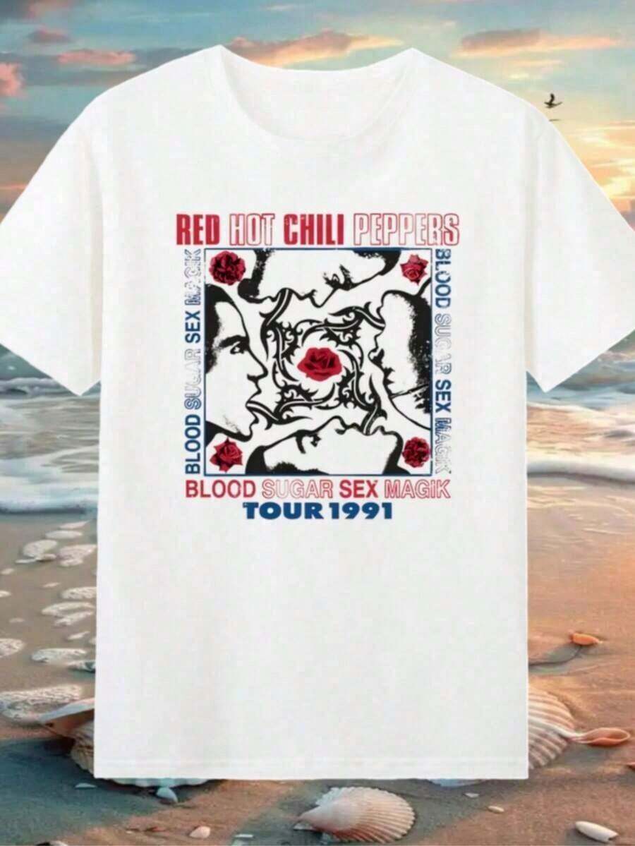 Cute And Casual Unisex T-Shirts, Premium Fabric, Rock Band T-Shirts - 198 USA Pyromania, Crew Neck, Short Sleeve, Casual Short Sleeve T-Shirts For Men And Women - 白色 8 - 查看 1