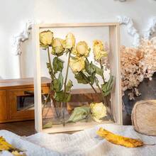 1pc Modern Minimalist Dried Flower Photo Frame, 3D Hollow Photo Frame DIY Display Stand Decoration Floating Frame, Wedding Anniversary Birthday Graduation Gift, Wall-Mounted Display (Frame Only) - Transparent Photo Frame - View 6