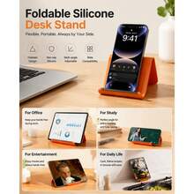 Silicone Phone Stand, Desktop Tablet/Laptop Stand, Creative Foldable Transformable Slouchy Stand, Travel Accessory,Room Décor,Travel Essential - Multicolor - View 1