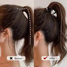 1/2/4pcs Invisible Non-Collapsing S-Shaped High Ponytail Hair Claw, 2pcs Tortoise Shell Pattern, 8-Hour Secure Non-Slip Lightweight Hair Clip, Fashionable Women Girls Daily Party Styling Hair Accessory - One Size Fits All - View 4