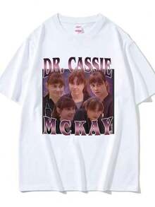 blusas para mujer Dr. Cassie McKay Vintage (Fiona Dourif) Print T-shirts Men Women Retro Hip Hop Street T Shirt Summer Short Sleeve Loose T Shirts - Blanco - Ver 1