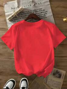 Camiseta lisa para mujer.Disponible en varios colores. - Rojo - Ver 11