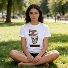 Camisetas De Mujer AlgodóN Camisetas Vintage Unisex De Verano Con Cuello Redondo, Manga Corta, Estampado GráFico Divertido De Calaveras, Estilo GóTico Urbano Vintage Para Hombres Y Mujeres - Blanco - Ver 4