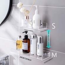 1 Bộ kệ đựng đồ nhà tắm gắn tường bằng acrylic, không cần khoan, trong suốt - Trong sáng - Xem 16