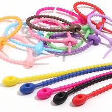 10pcs/Pack 21cm Adjustable Dopamine Color TPE Tadpole Shaped Tie Wraps, Data Cable Organizer, DIY Accessories For Bags, Clothes, Keychains - Cable Ties - View 8