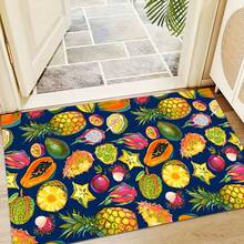 1pc Colorful Fruit Pattern Printed Rug, Long Doormat Series, Suitable For Living Room, Laundry Room, Bathroom, Kitchen, Bedroom - Multicolor - View 3