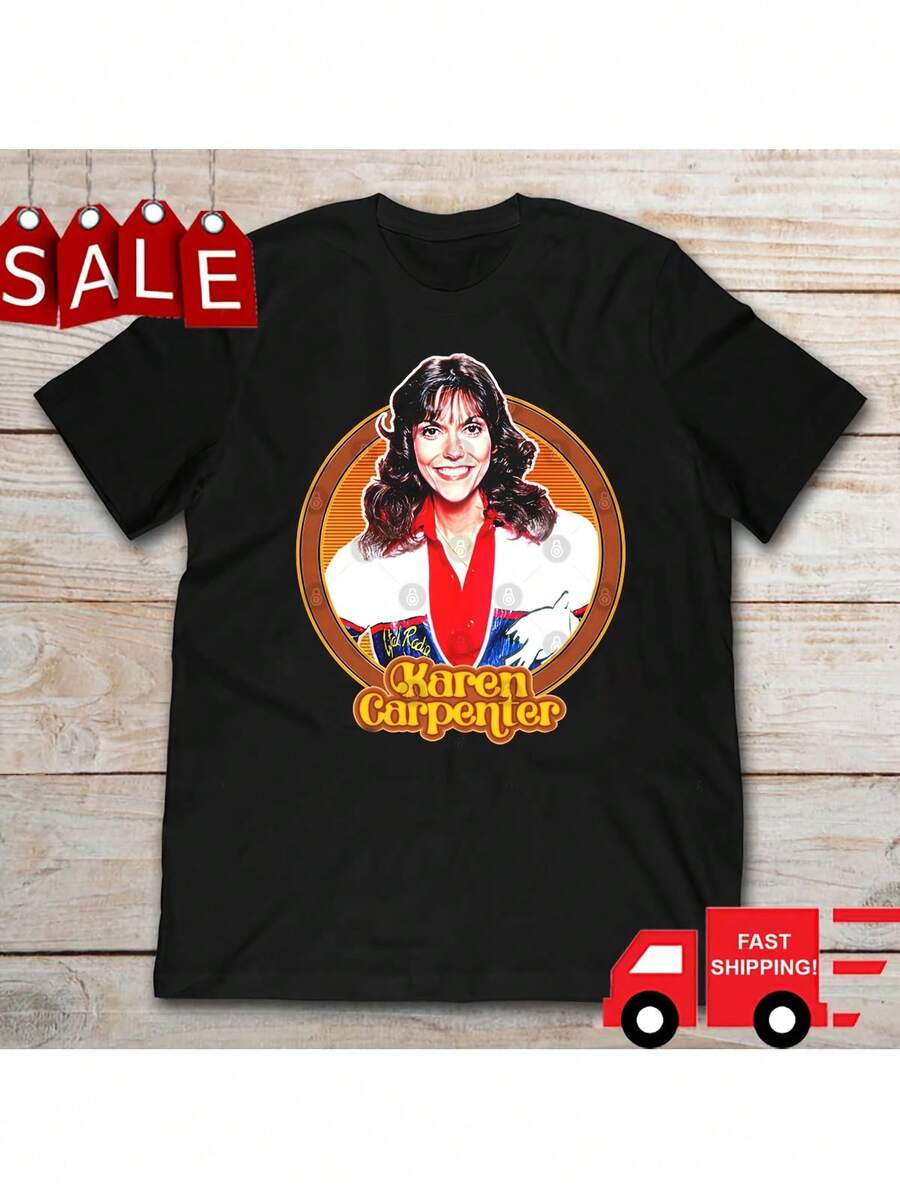Camiseta unisex, para hombre&MujeresKarenCarpinteroVintageRetroGráficoImprimirUnisexoCamisetaSuave,TodosTemporadaInformalEsencial,Todo-MatchTodosTemporadaEstilo,AsequibleDiarioRopa&PerfectoRegaloparaAficionadosYAmigos-,ropademujerblusasparadamacasualescamisasdemujerblusablusasparamujercamisas,DailycasualConjunto, RegularAjuste, DiarioCoincidencia, GráficoEstampado, DeportivocasualDiariocasualConjunto, RegularAjuste, DiarioCoincidencia, GráficoEstampado, Deportivocasual - Negro - Ver 1