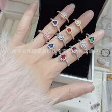 Men Ring Sets - Single Ring - Silver Pink 2 - View 3