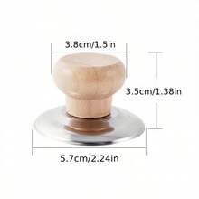 2.25-Inch Stainless Steel Ergonomic Replacement Pot Lid Knob, Heat Resistant Handle, Cookware Accessory - View 2