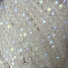 100 pièces de perles rondes en agate de jade en verre de 8 mm, perles en agate en verre, perles en cristal pour la fabrication de bijoux et l'artisanat DIY - Multicolore - Voir 30