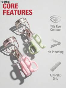 OEIEZ Eyelash Curler Lash Curler Fit All Eye Shapes Sunflower Curved Lashes No Pinch Non-Slip Wide Handle 2 Colors For Beginner Daily Makeup - Multicolor - View 4