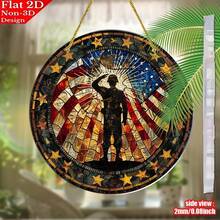 Attrape-soleil en acrylique plat 2D avec drapeau étoilé patriotique pour le 250e anniversaire, décoration de porche, décoration de maison, garage, restaurant, café, décoration suspendue à la fenêtre, décoration murale intérieure et extérieure, décoration de chambre, cadeau pour la fête de l'indépendance, décoration de chambre d'enfant, style décoratif, cadeau pour la fête des pères, décoration de mariage, cadeau pour la fête des pères, cadeau pour l'enseignant, décoration de plante artificielle, décoration de chambre - Multicolore - Voir 6