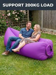 Outdoor Inflatable Slouchy Sofa Bag, Portable Inflatable Sofa Lounger - Automatic Inflation Slouchy Sofa/Air Bed Without Pump; Quick Inflation Portable Air Sofa, Single Person Rectangular Lounger; Lightweight Foldable Travel Mat And Inflatable Sofa, With Storage Bag - Suitable For Camping, Hiking, Picnic, Backyard, Beach, Swimming Pool, Music Festival, Concert, Travel And Nap Gifts For Dad: An Essential Pick For Graduation, Back-To-School, And Travel Seasons - Multicolor - View 15