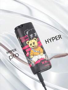 1個適用於 Glo HYPER Pro 個性化卡通熊保護殼，極簡時尚耐磨便攜保護套，孔位精準易安裝，優質 PU 皮革耐用材質，輕巧纖薄貼合裝置，有效緩衝撞擊，防摔酷感卡通熊圖案，多款圖案可選，輕鬆打造專屬裝置收納盒，方便攜帶，舒適防滑握感，適合日常旅行，時尚禮物 - Glo HYPER Pro 熊 - 查看 7