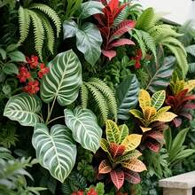 1片戶外人造綠植牆板，木柵欄設計，60.96cm X 40.64cm 隱私屏風，仿真植物，適用居家、辦公室、婚禮、聖誕及全年裝飾，鮮豔花卉裝飾，耐用塑膠材質，免維護，室內/戶外通用，裝飾性花園柵欄，聖誕裝飾首選 - 多色2 - 查看 9