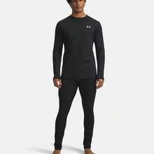 Under Armour UA Base 4.0 男子冬季打底戶外訓練緊身褲 - 黑色 - 查看 3