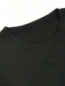 Camiseta de Mujer "Madre de la Novia" con Estampado Floral, Cuello Redondo, Regalo de Boda, 220g, Transpirable y Cómoda - Negro - Ver 2