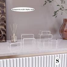 3/6pcs Acrylic Display Stands, Acrylic Riser Stands, Clear Display Racks, Suitable For Shelves, Desserts, Cupcakes, Candies, Food, Desktop Collections, Product Display Stands, Figurines, Jewelry Display Cases - Clear - View 13