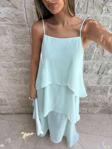 sfvsAloruh Vestido verde menta sin mangas de unicolor elegante para vacaciones, vestido verde salvia, Pascua, Día de San Patricio, Carnaval, cita nocturna, atuendo para concierto de mujeres, atuendo para concierto de country, vestido largo casual, atuendos de vacaciones en la playa para mujeres, vestido largo elegante, vestidos de cumpleaños para mujeres, vestido de graduación, vestido de dama de honor, bodas y eventos, vestido de fiesta de boda, vestidos de festivalvfdw V3PO - Azul - Ver 4