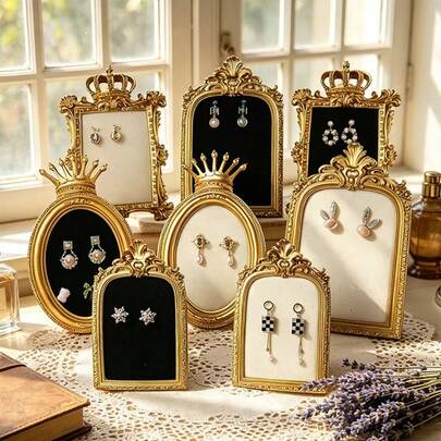 1pc Elegant Beige Jewelry Display Stand, Suitable For Vanity, Boutique Displays And Gift Shops, Fashionable Transparent Design, Perfect For Showcasing Necklaces, Earrings And Bracelets, Adds Home Decor, Easy Accessory Organization, Ideal For Holiday Gifts And Special Occasions.