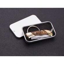 Zebra Wood & Pure Copper Handle Mini Utility Cutter, Sharp Micro Keychain Pendant Portable Parcel Unboxing Tool - Brass Version: Zebrawood + Box - View 4