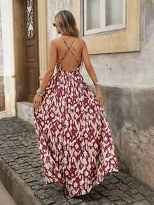 Women Midi Dresses - 棕色氧化物 - 查看 9