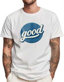 Camisetas gráficas de algodón liso para hombre, manga corta, cuello redondo, estilo retro de los 90, Y2K, 2026, transpirables, ideales para el gimnasio o para el verano. - Blanco - Ver 1