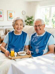 Bộ nhiều yếm ăn cho người lớn và người cao tuổi ở viện dưỡng lão, màu xanh hải quân, dễ giặt sạch, tông màu xanh đậm mát mẻ, giúp giảm lo lắng cho người cao tuổi, đảm bảo bữa ăn luôn sạch sẽ cho các bậc cha mẹ ở viện dưỡng lão. - Bộ 2 chiếc màu xanh hải quân - Xem 2
