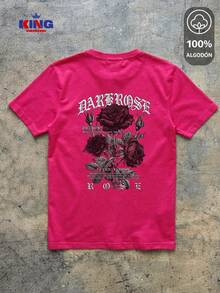 King T-shirt Men T-Shirts - Hot Pink - View 2
